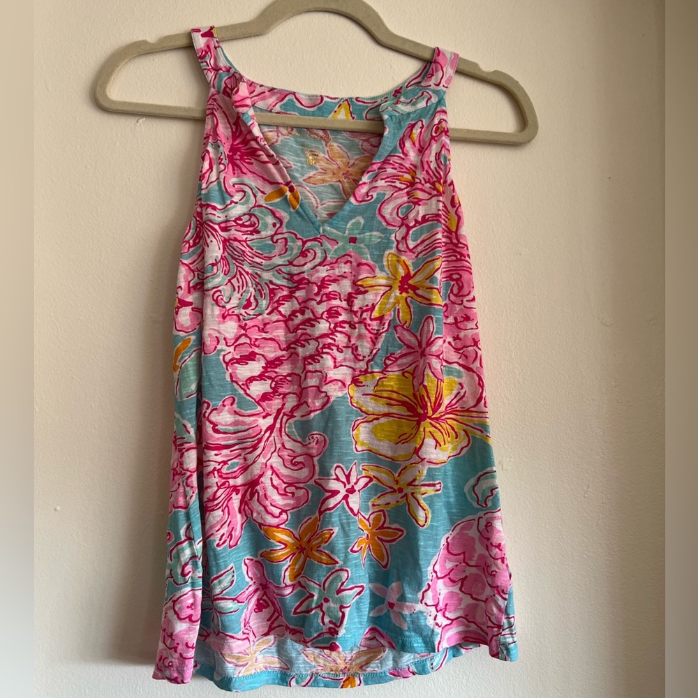 Lilly Pulitzer Arya Tank Top in Lolita (Breakwater Blue) 🌸